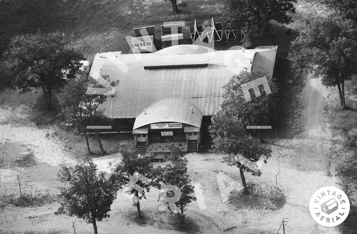 Johnsons Rustic Dance Palace (Johnsons Rustic Resort, Krauses Hotel) - Vintage Aerial Photo